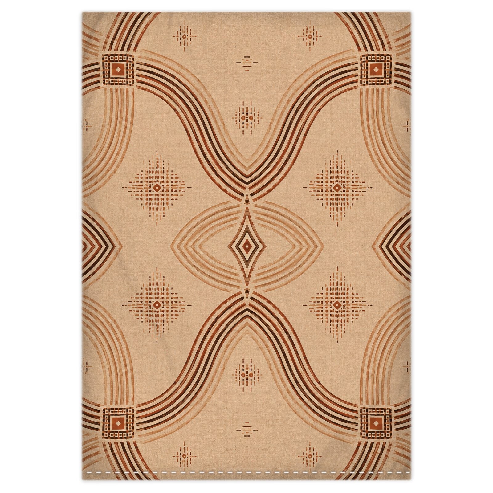 Zebra Rhythm Terracotta Junction — Duvet Cover