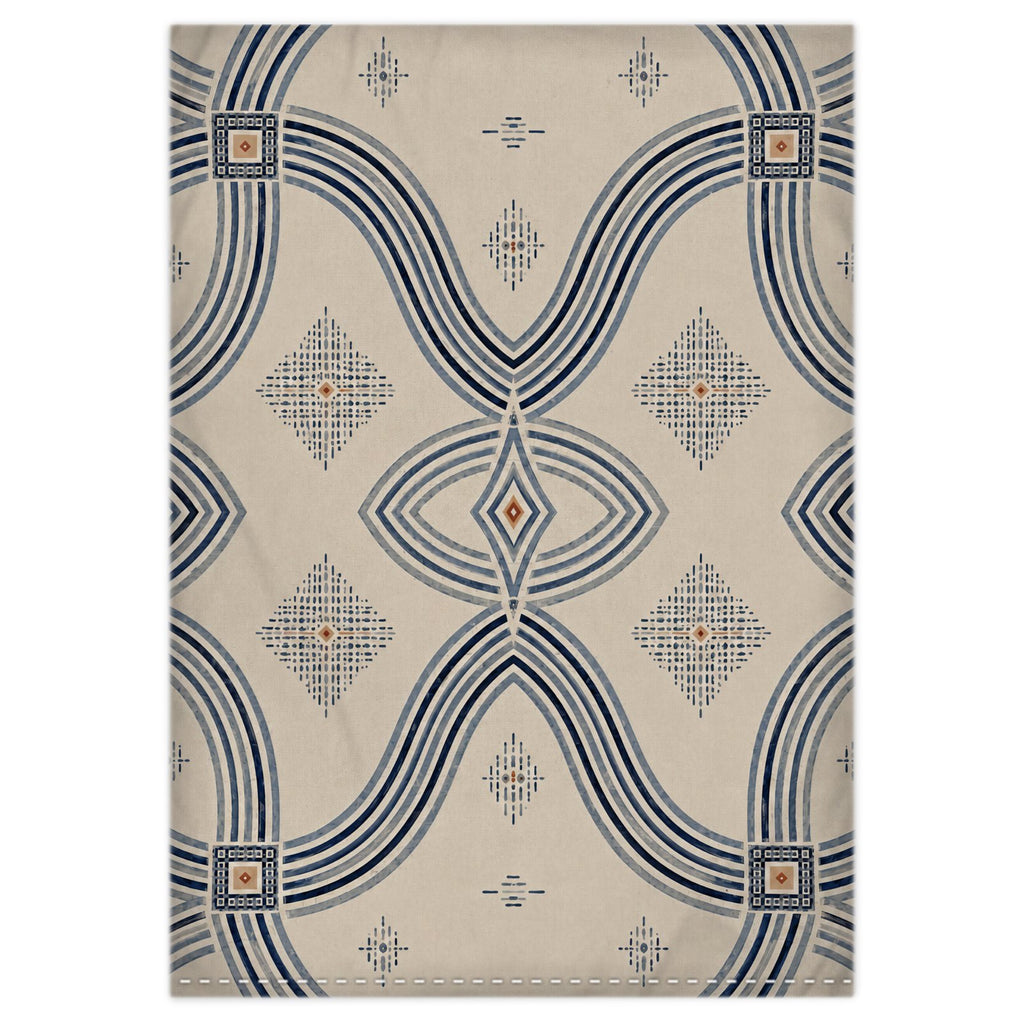 Zebra Rhythm Indigo Weave — Duvet Cover