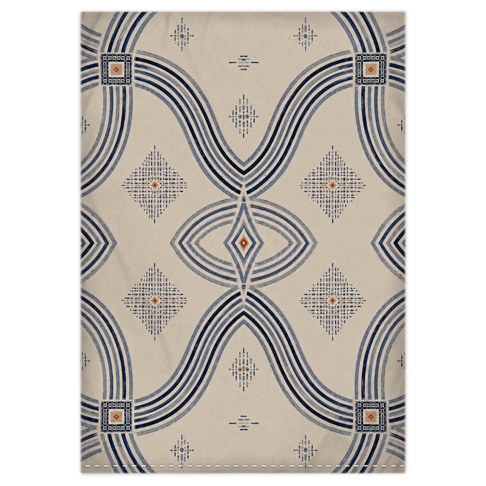Zebra Rhythm Indigo Weave — Duvet Cover