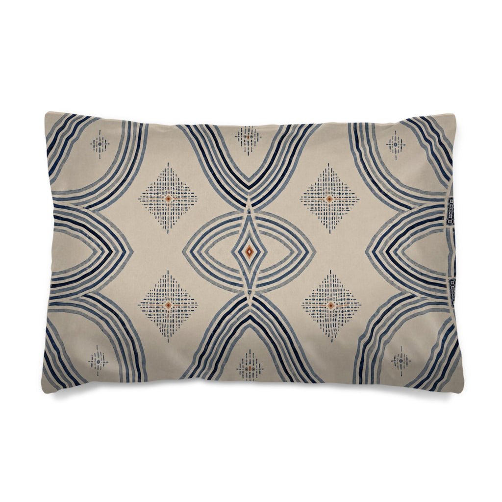 Zebra Rhythm Indigo Weave — Duvet Cover
