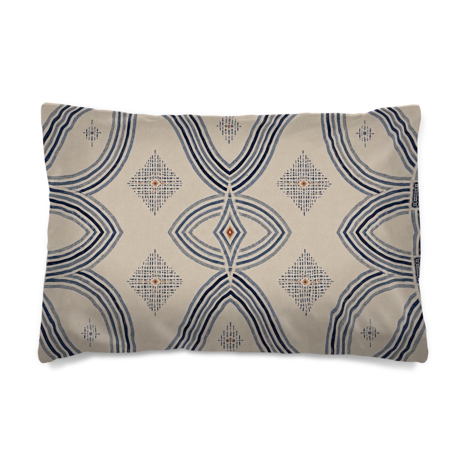 Zebra Rhythm Indigo Weave — Duvet Cover