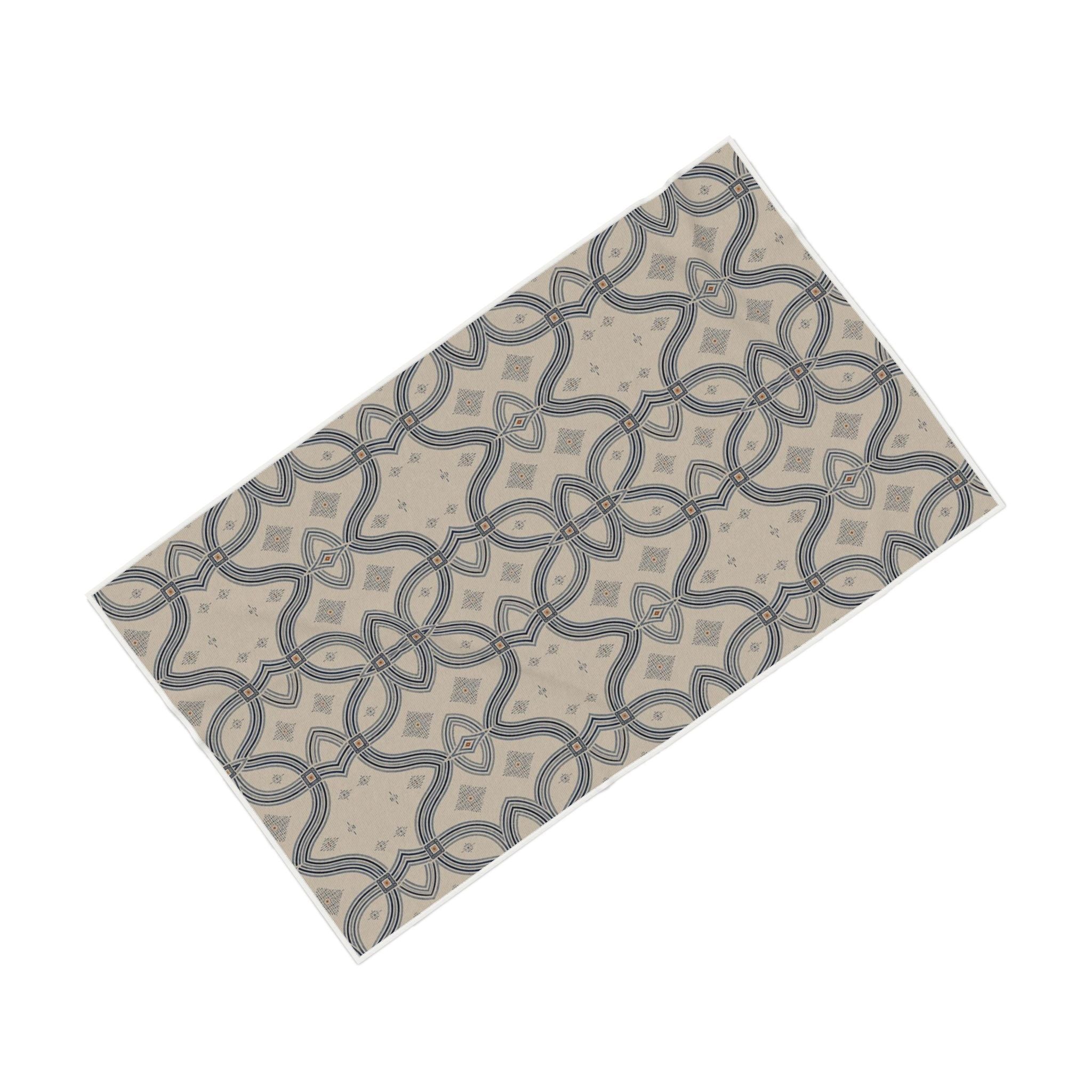 Zebra Rhythm Indigo Weave — Bath Towel