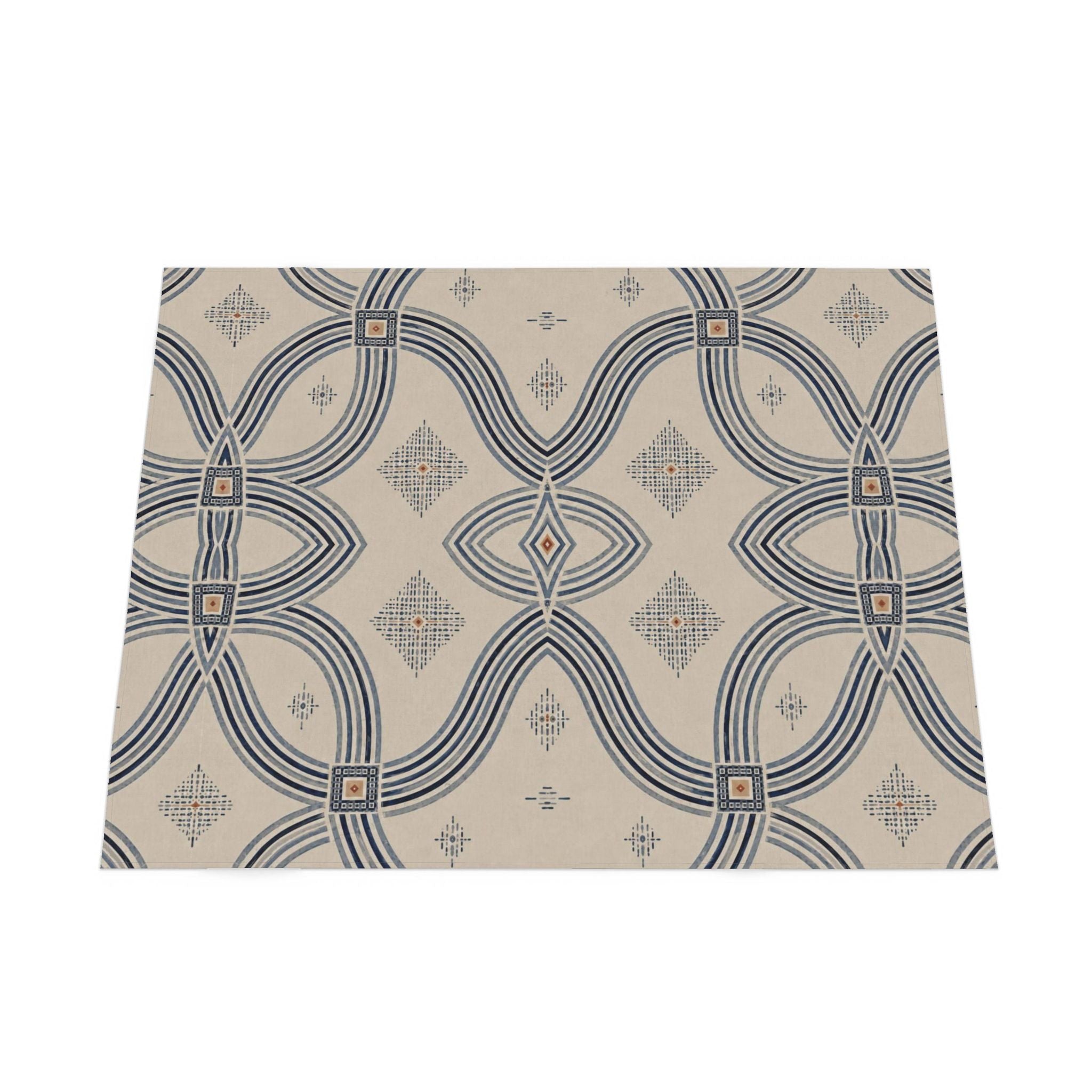 Zebra Rhythm – Indigo Weave – Tablecloth