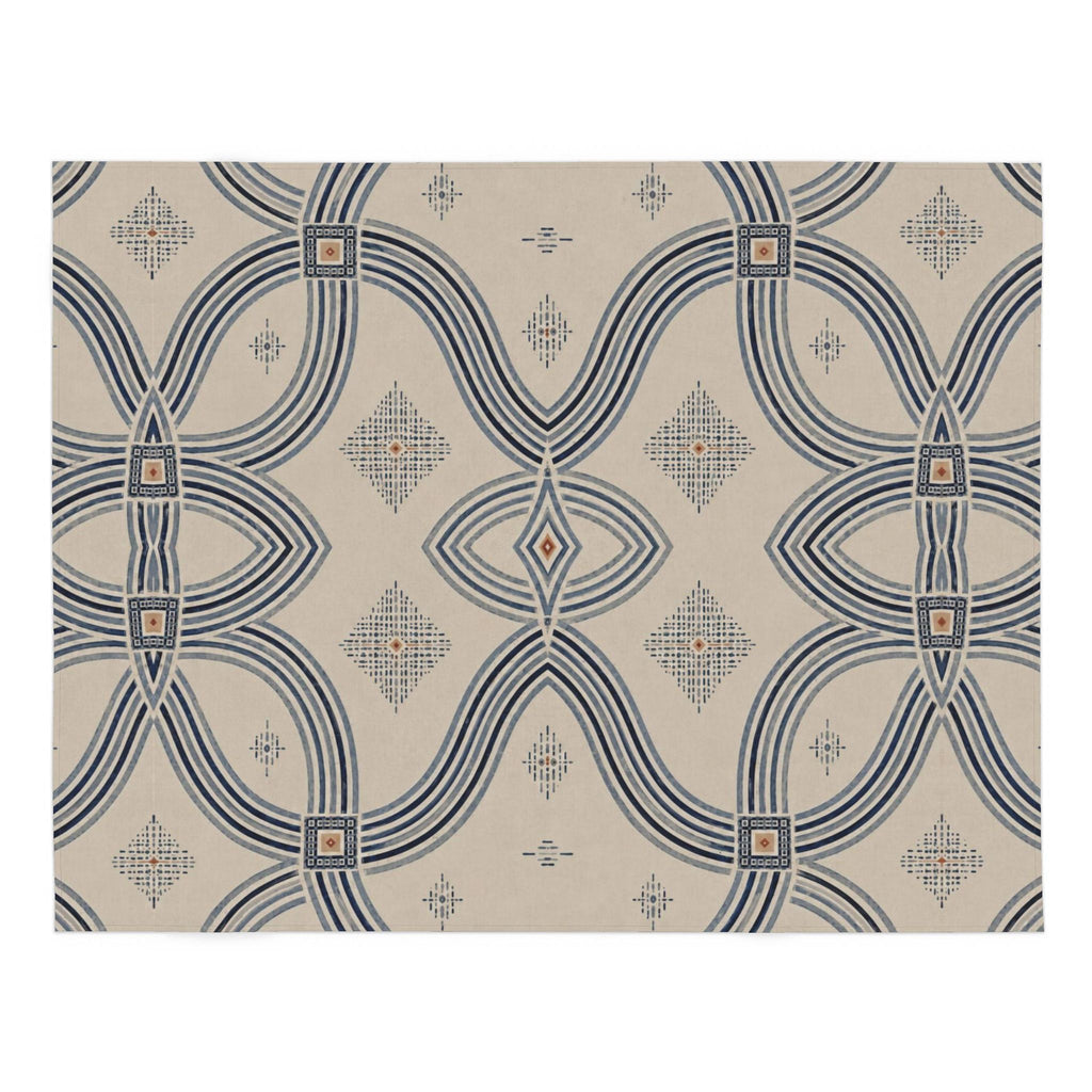 Zebra Rhythm – Indigo Weave – Tablecloth
