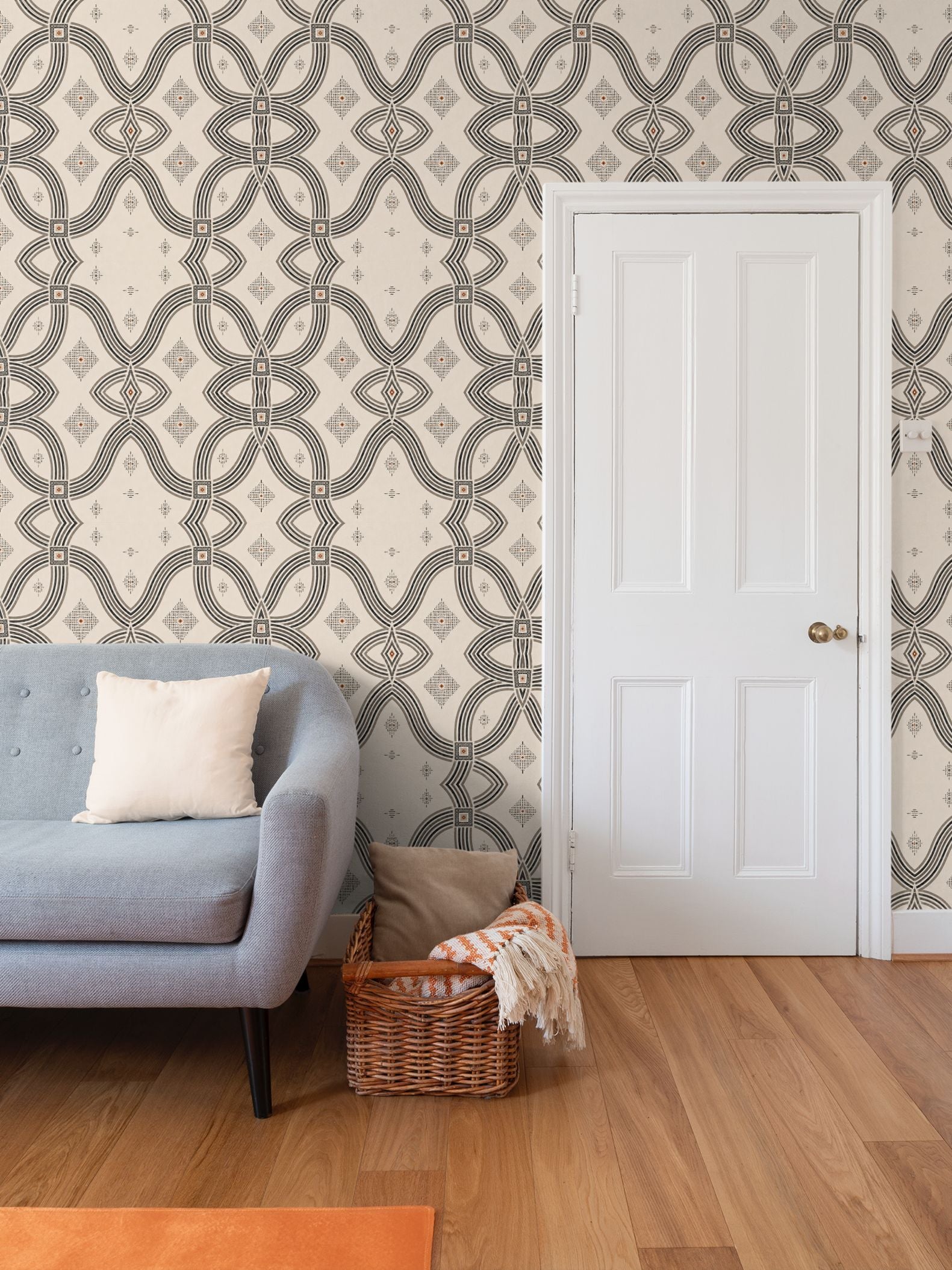 Zebra Rhythm – Monochrome Loom – Wallpaper