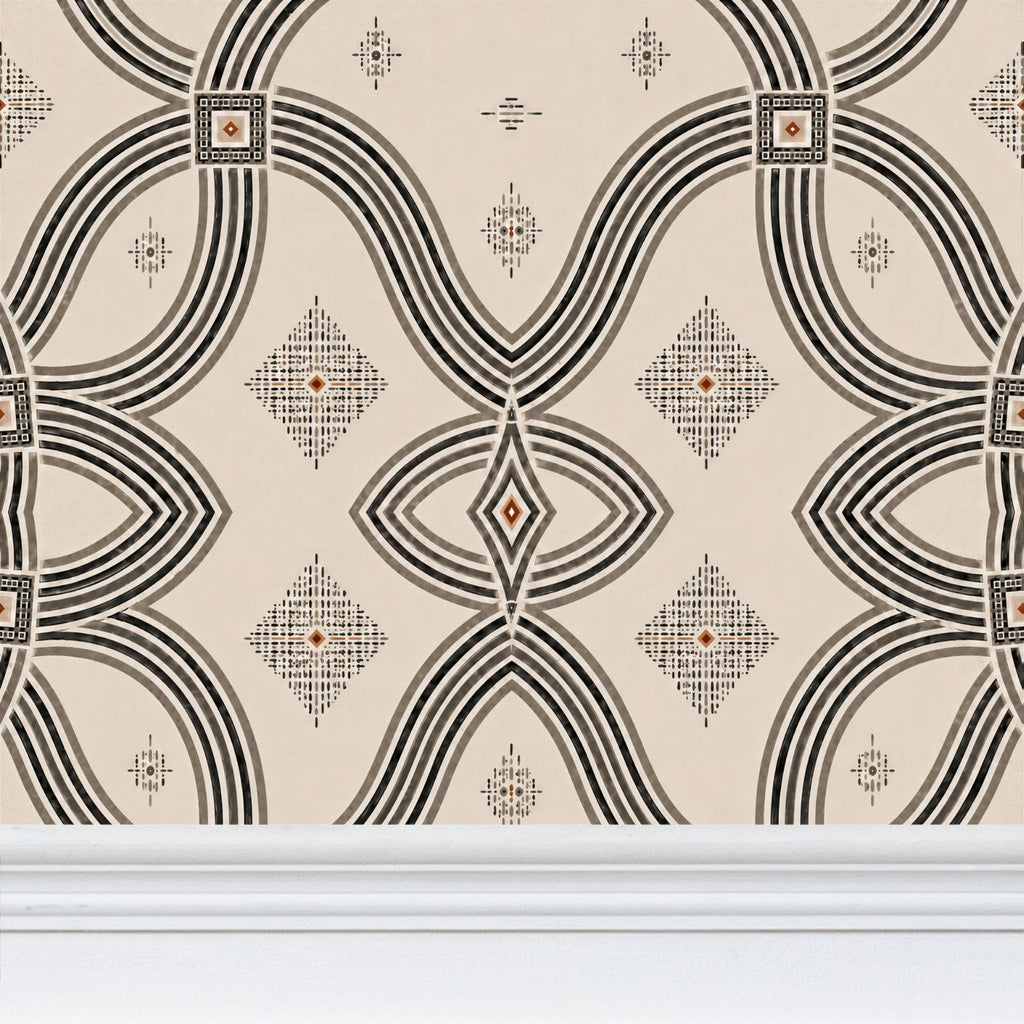 Zebra Rhythm – Monochrome Loom – Wallpaper