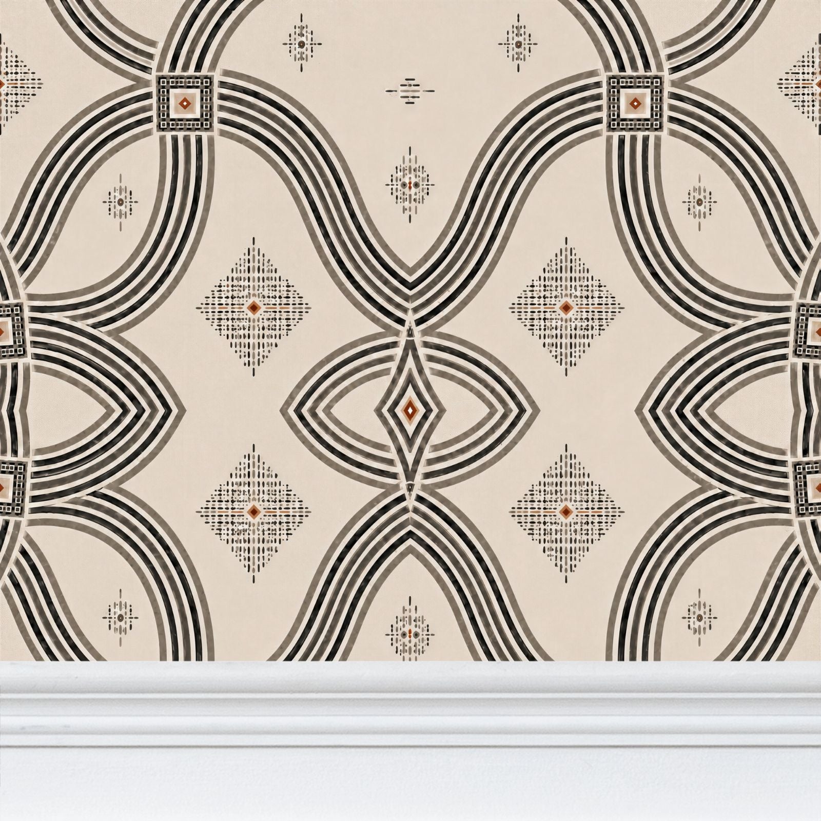 Zebra Rhythm – Monochrome Loom – Wallpaper