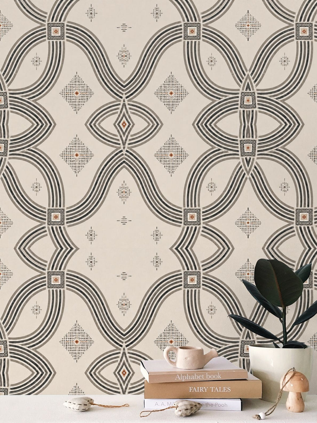 Zebra Rhythm – Monochrome Loom – Wallpaper