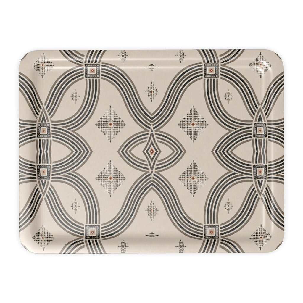 Zebra Rhythm – Monochrome Loom – Large Serving Tray
