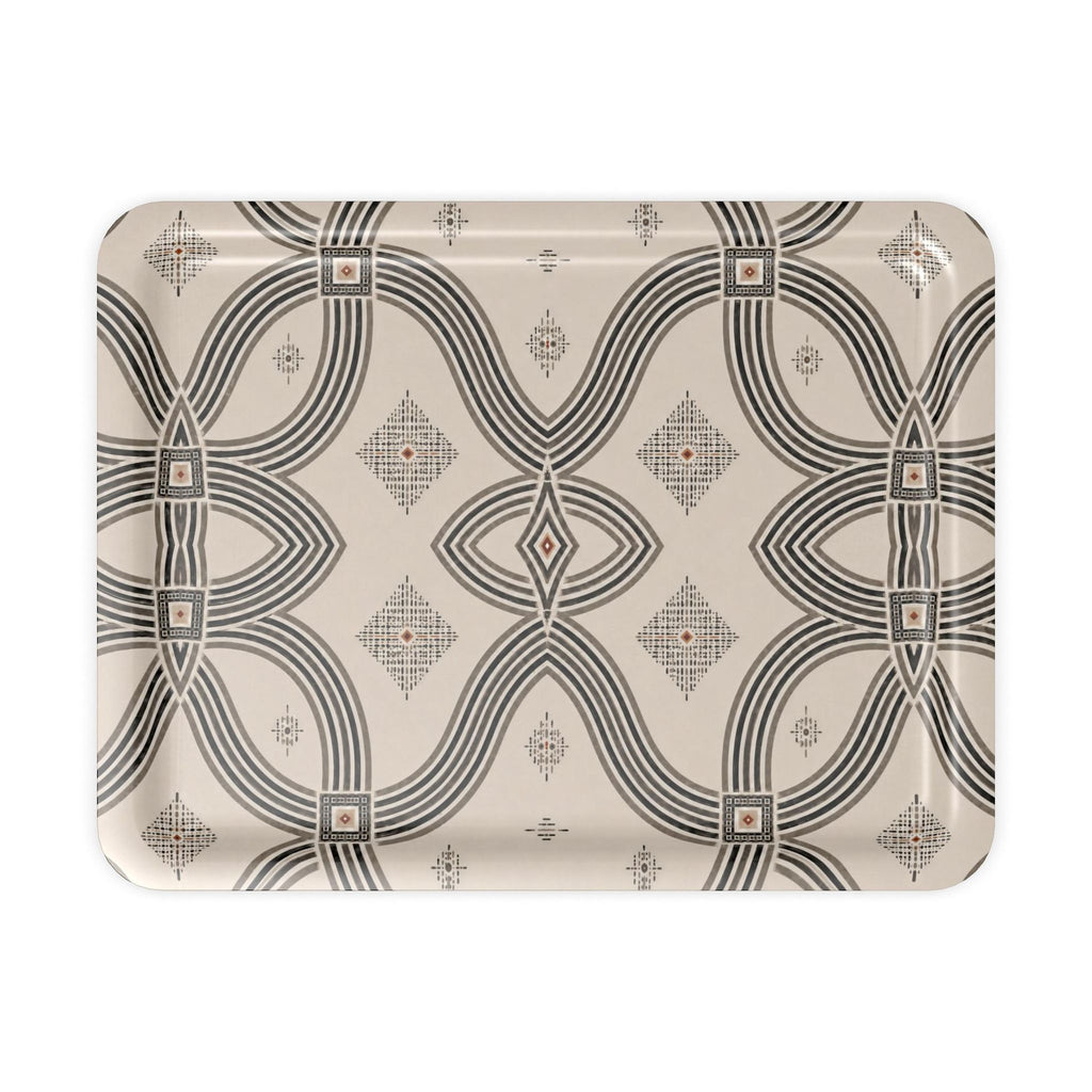 Zebra Rhythm – Monochrome Loom – Large Serving Tray