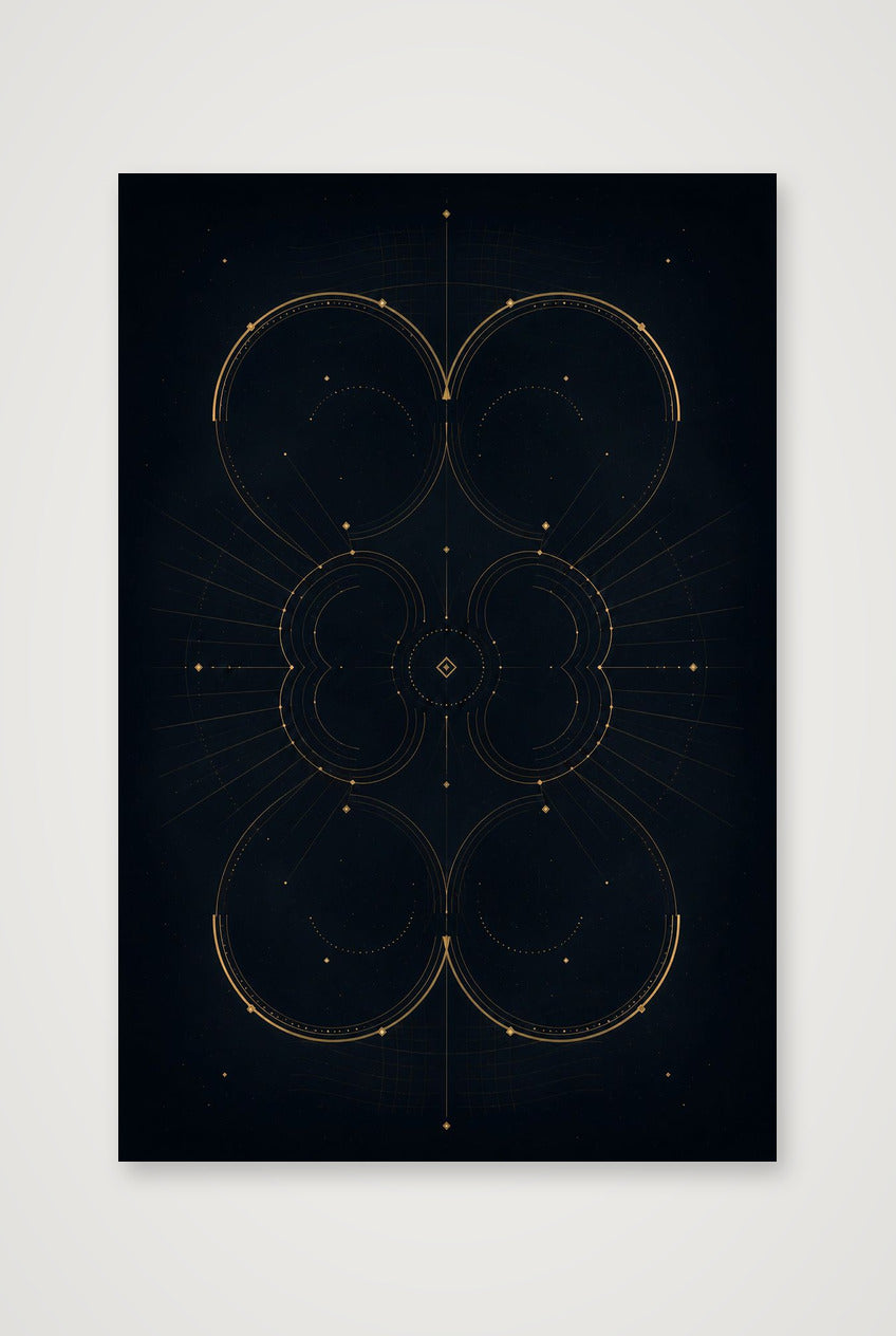 Obsidian Orbit Midnight Atlas — 40×60cm, 16×24" Print only