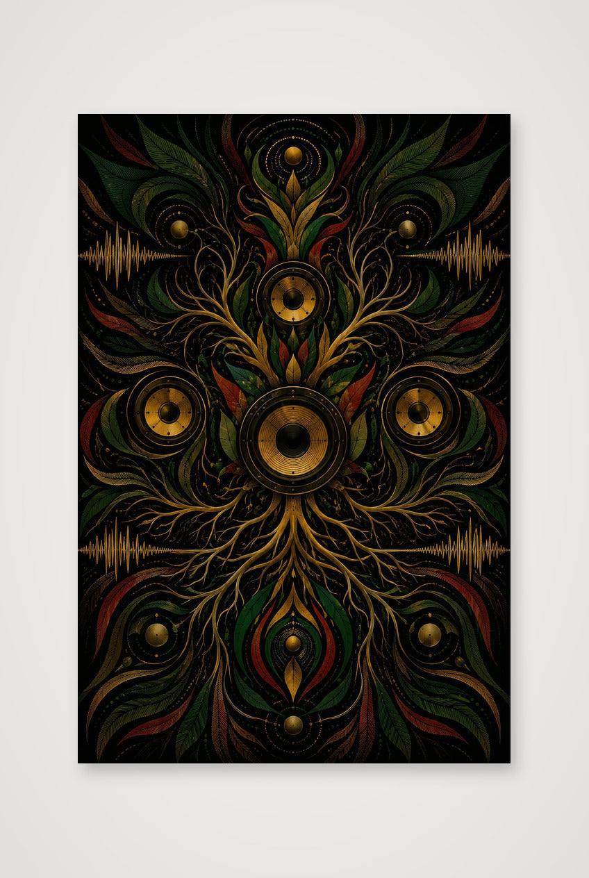 Dub Echo Roots Livity — 30×45cm, 12×18" Print only