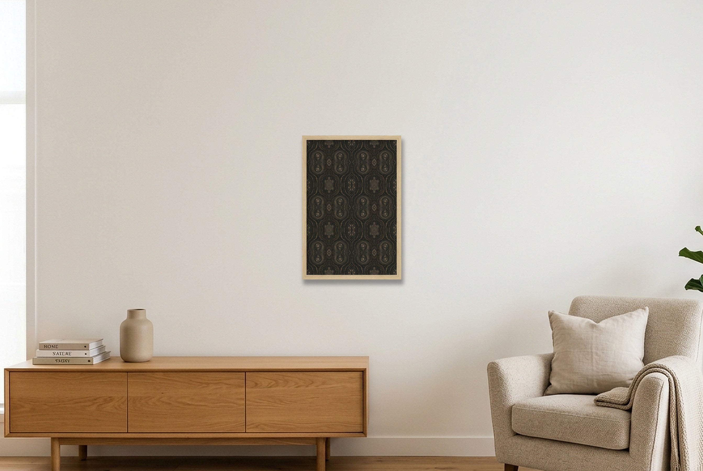 Night Terrain Elephant Memory — 30×45cm, 12×18" Oak Frame