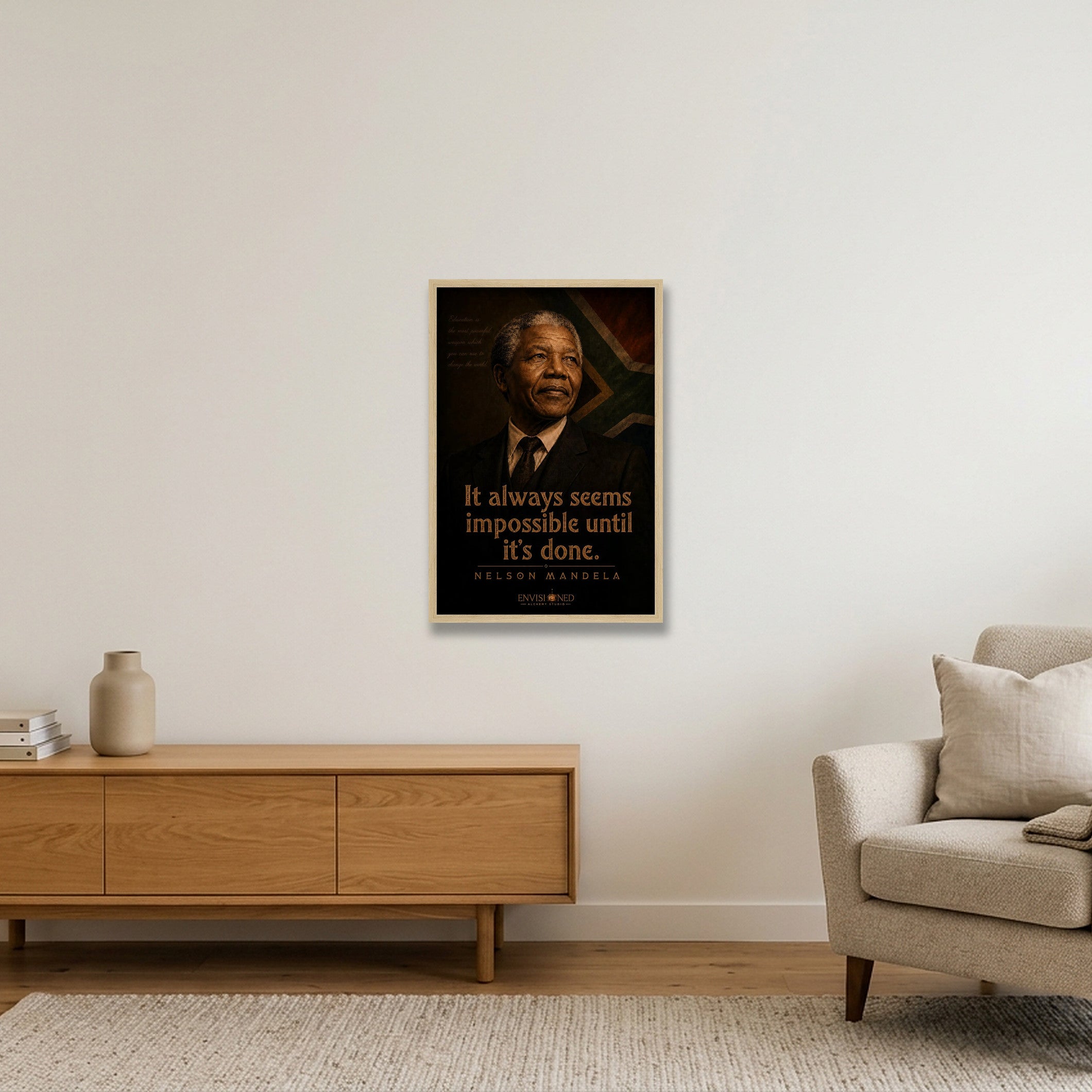Nelson_mandela_Legacy_speaks — 40×60cm, 16×24" Oak Frame