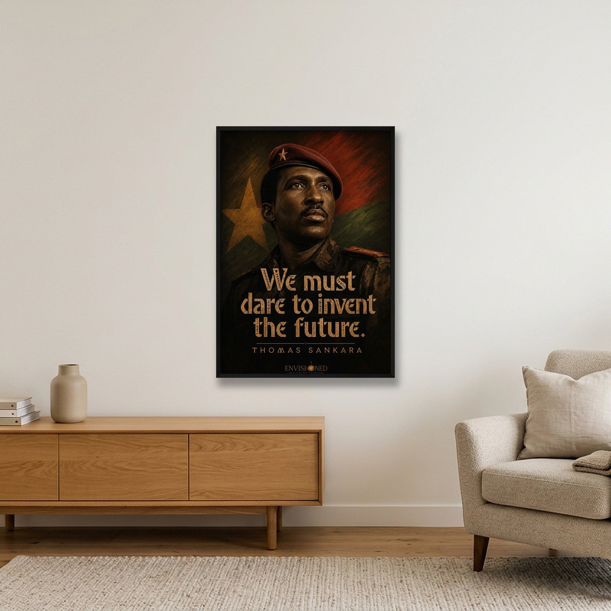 Thomas_sankara_Legacy_speaks — 70×100cm, 28×39" Black Frame
