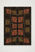 Earth-Tone African Geometric Wall Art, Rust and Gold Giclée Print — Kora Weave — A4 (21×30cm, 8×12") Print only