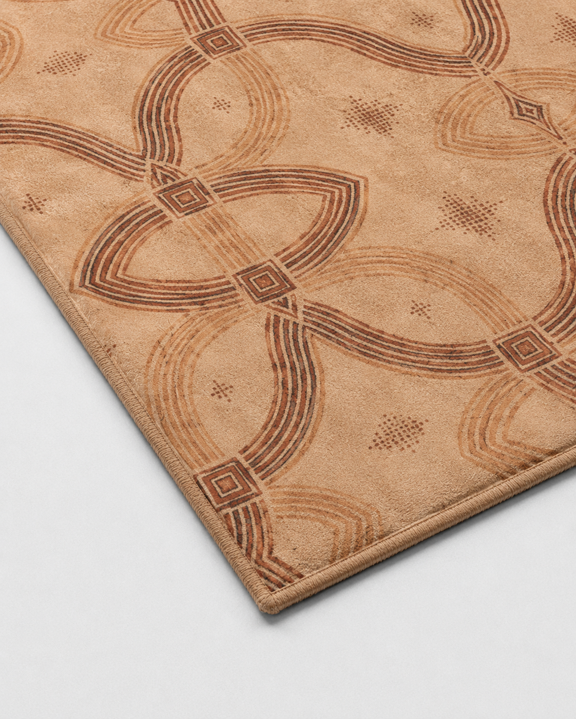 Zebra Rhythm – Terracotta Junction – Marbled Velvet Rug
