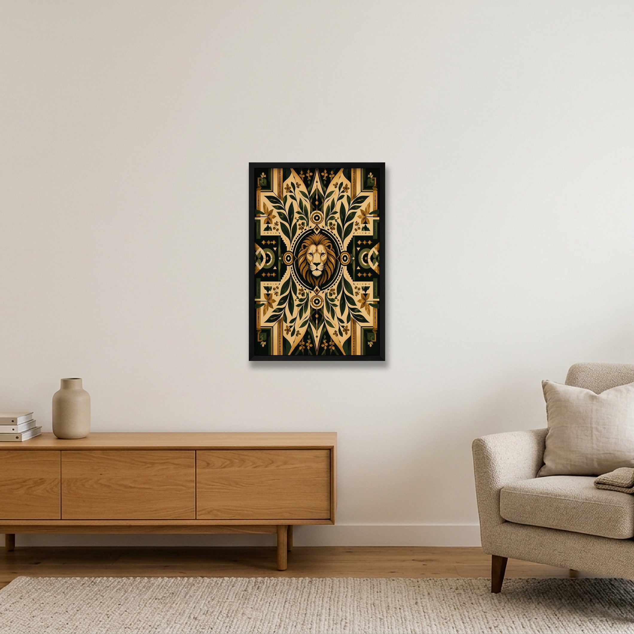 Lions Path Roots Livity — 40×60cm, 16×24" Black Frame