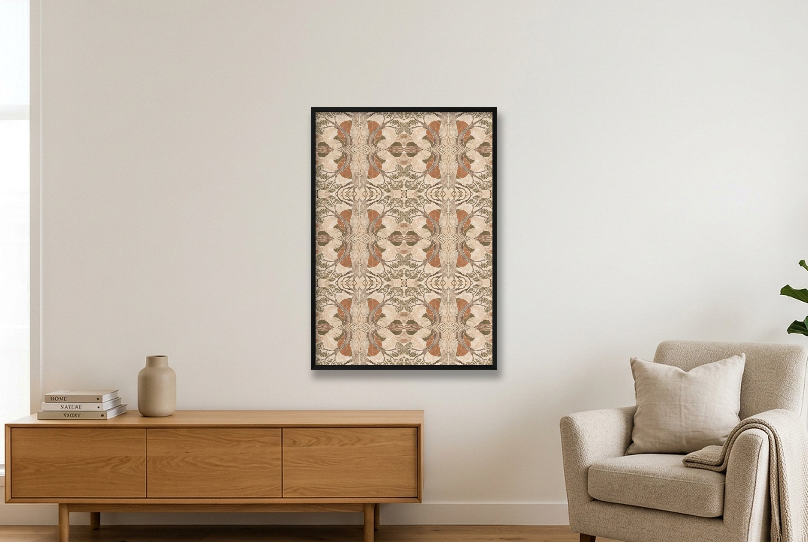 Botanical Tree Botanical Archive — 70×100cm, 28×39" Black Frame