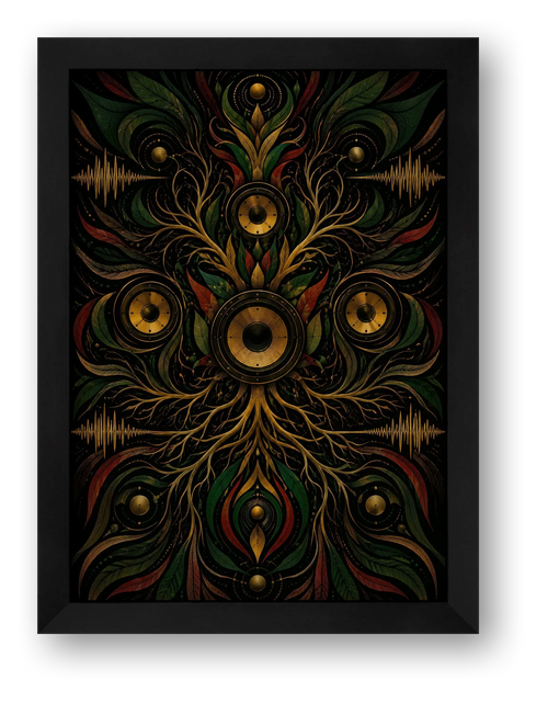 Dub Echo Roots Livity — framed