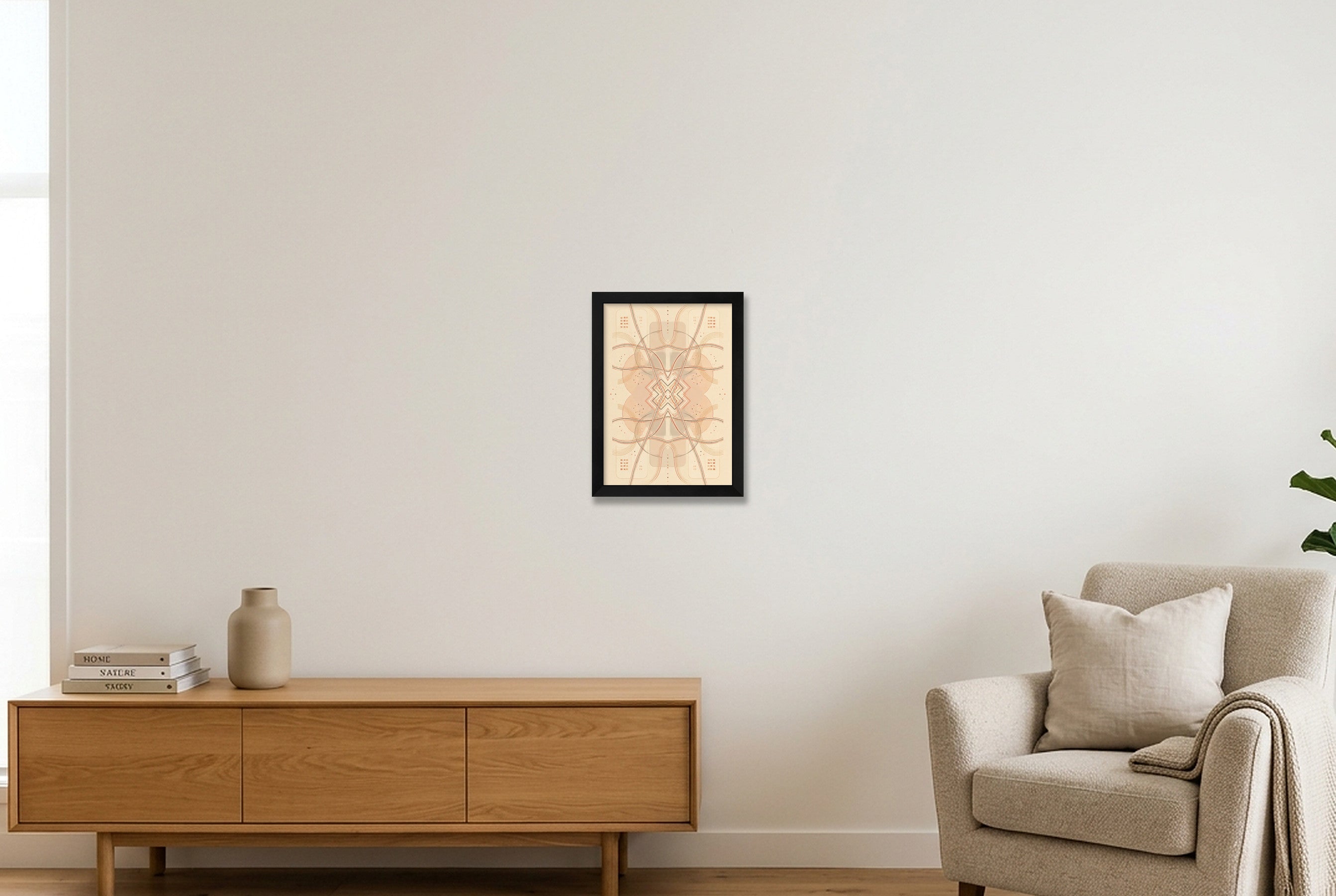 Clay Grid Earthline — A4 (21×30cm, 8×12") Black Frame