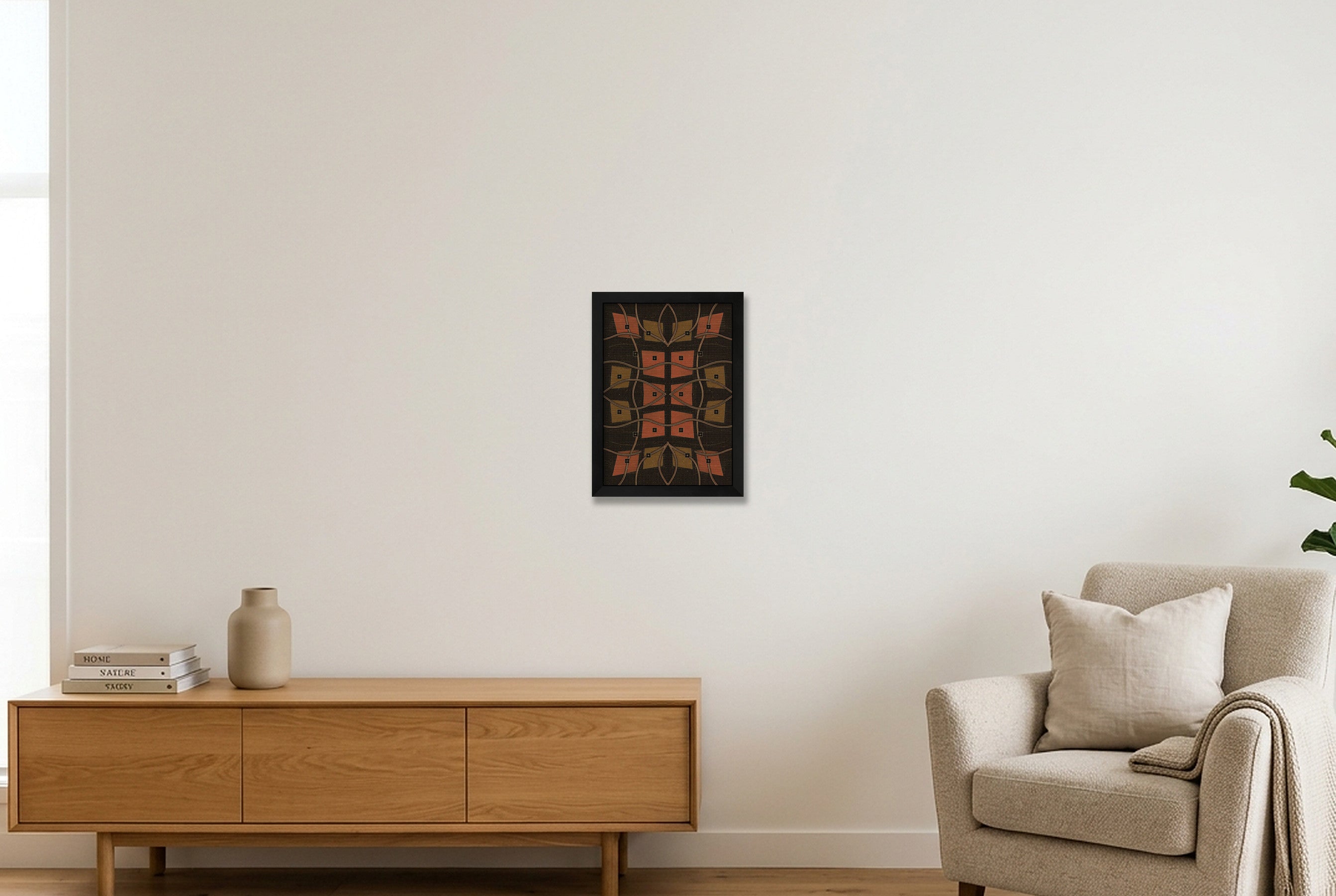 Kora Weave Earthline — A4 (21×30cm, 8×12") Black Frame