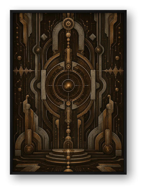 Bronze Portal Afro Future Archive — framed