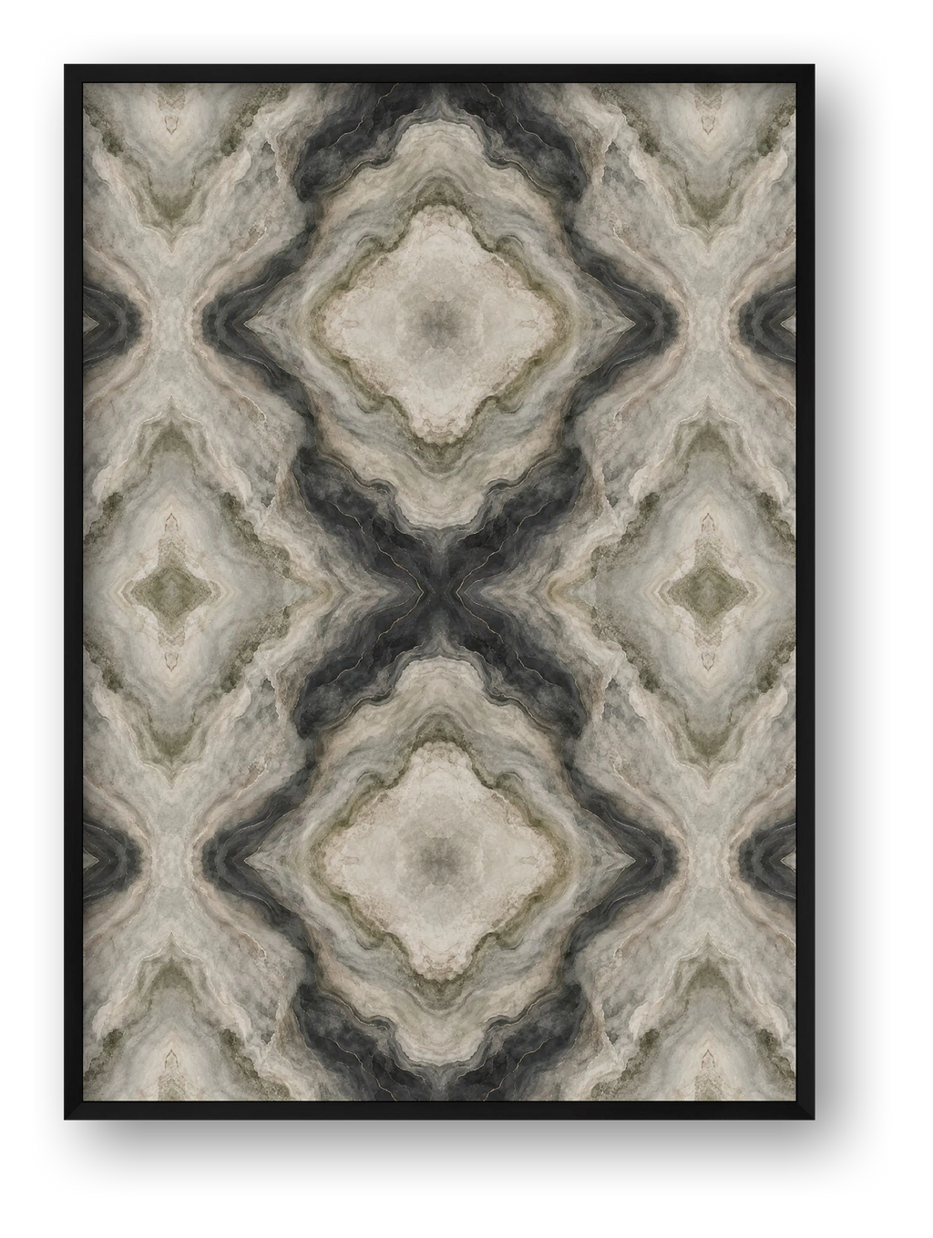 Sage Onyx Marble Water and Mineral — framed