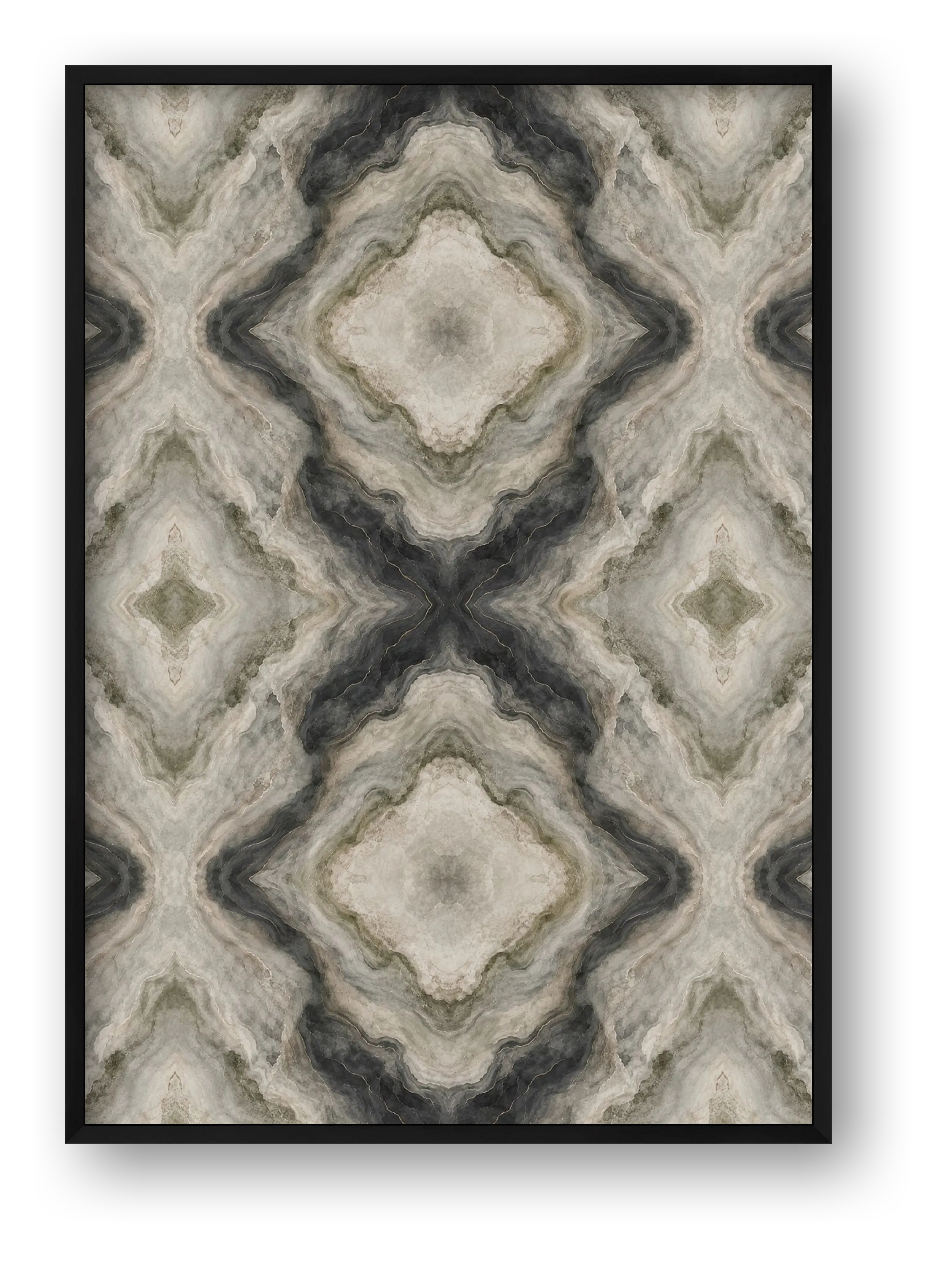 Sage Onyx Marble Water and Mineral — framed