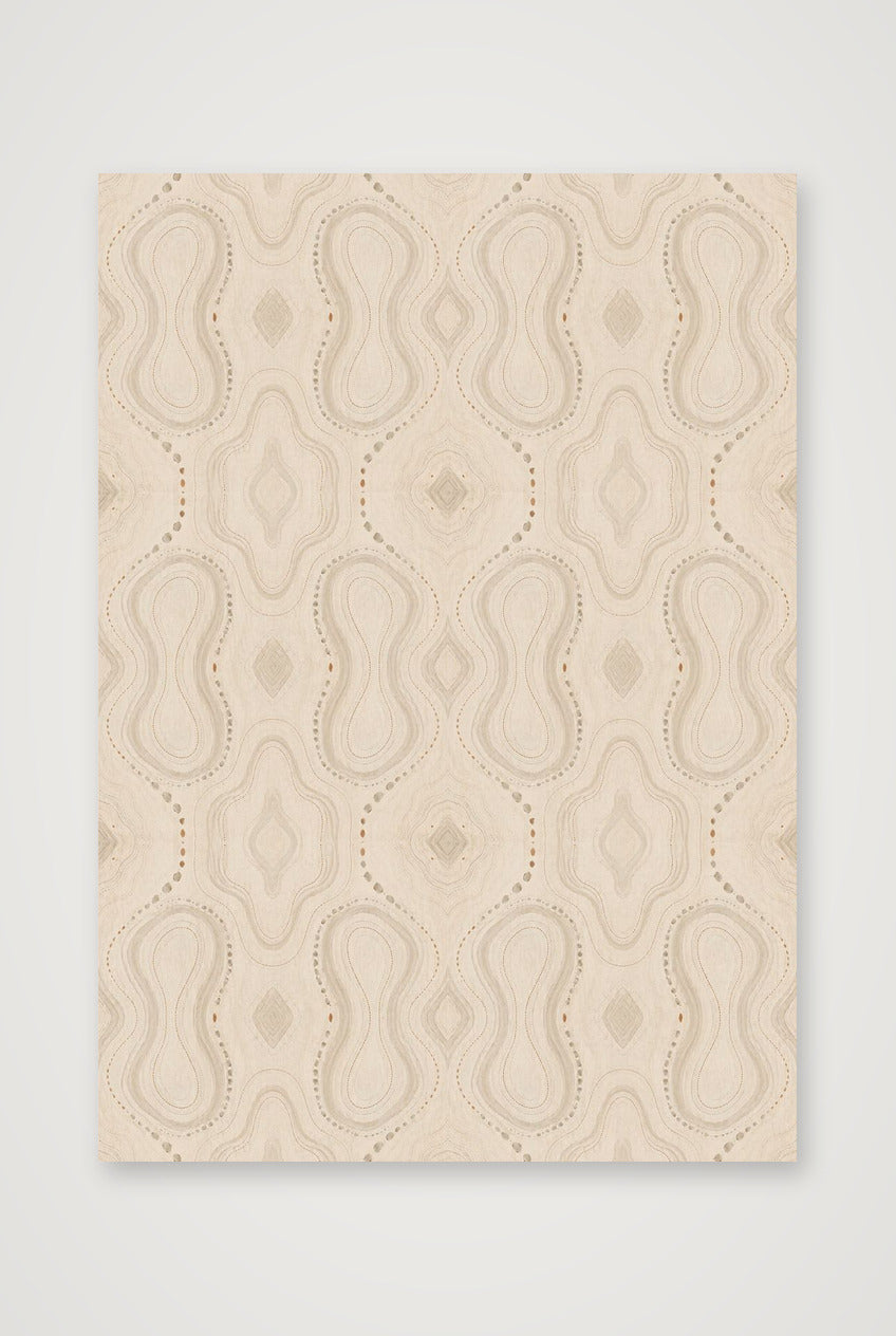 African Elephant Wall Art, Neutral Earth-Tone Safari Giclée Print — Dune Path — A4 (21×30cm, 8×12") Print only