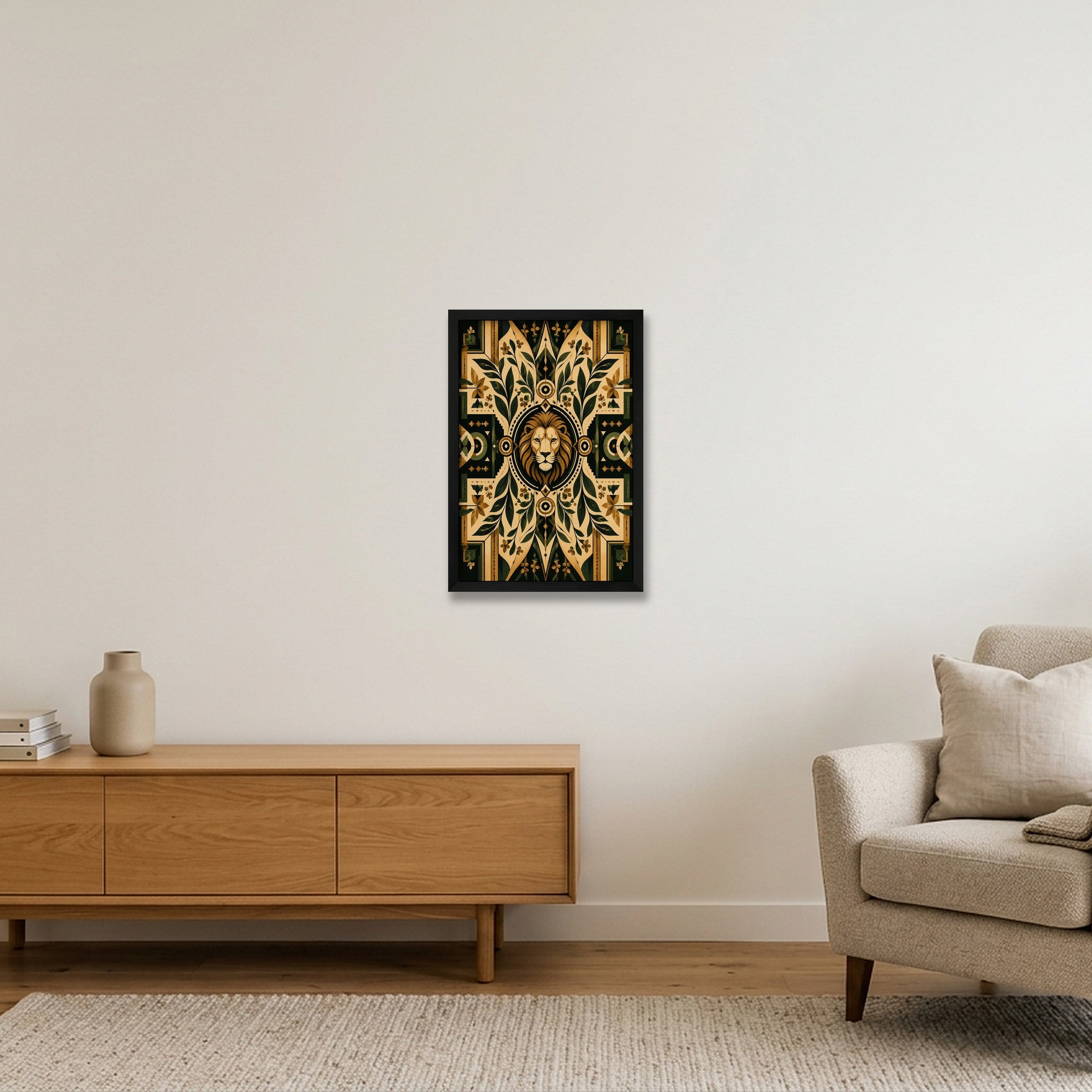 Lions Path Roots Livity — 30×45cm, 12×18" Black Frame