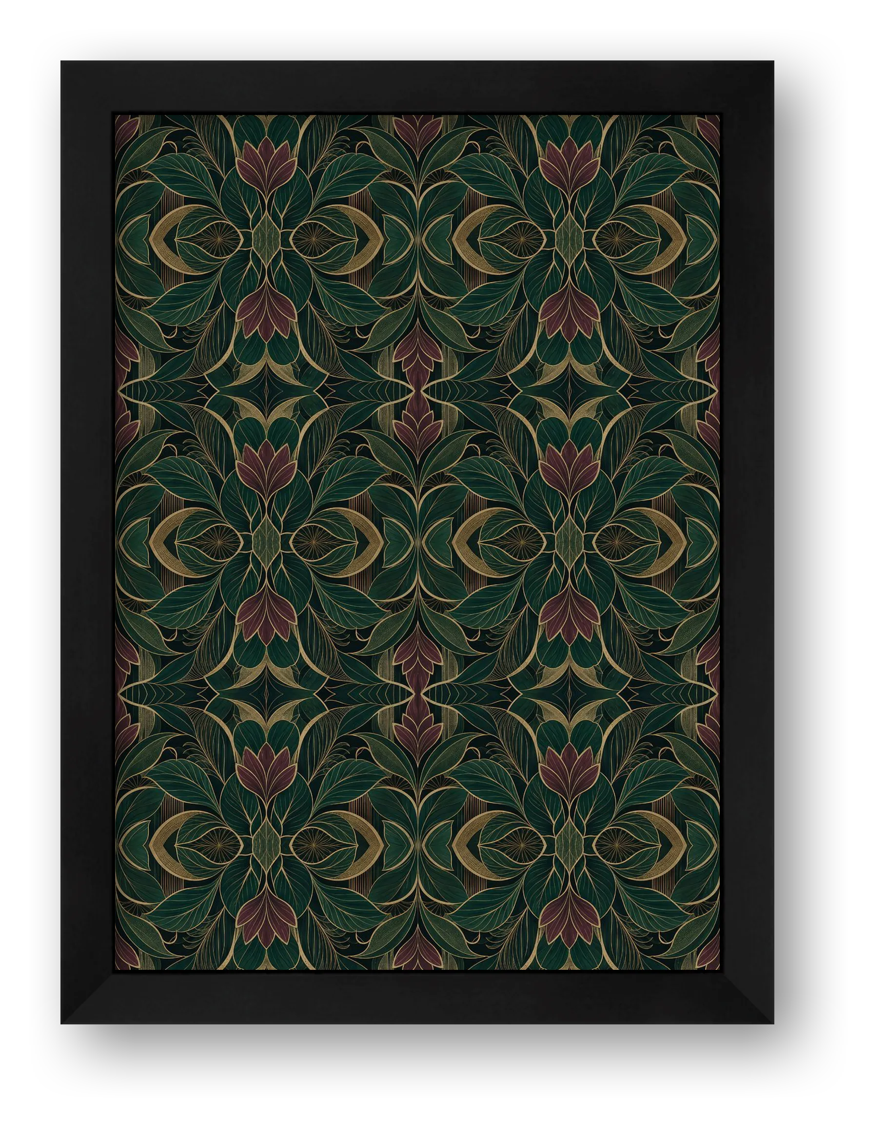 Emerald Plum Botanical Archive — framed