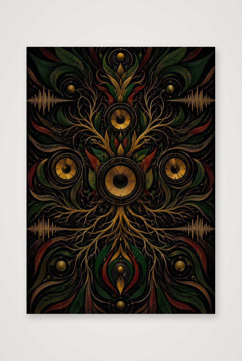 Dub Echo Roots Livity — A4 (21×30cm, 8×12") Print only