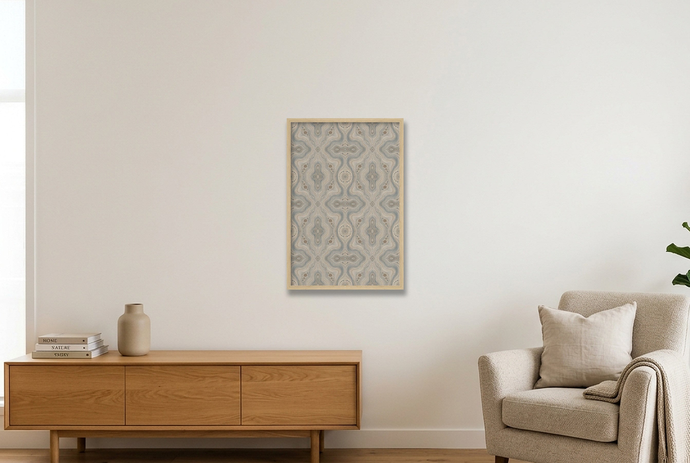 Riverbed Memory Elephant Memory — 40×60cm, 16×24" Oak Frame