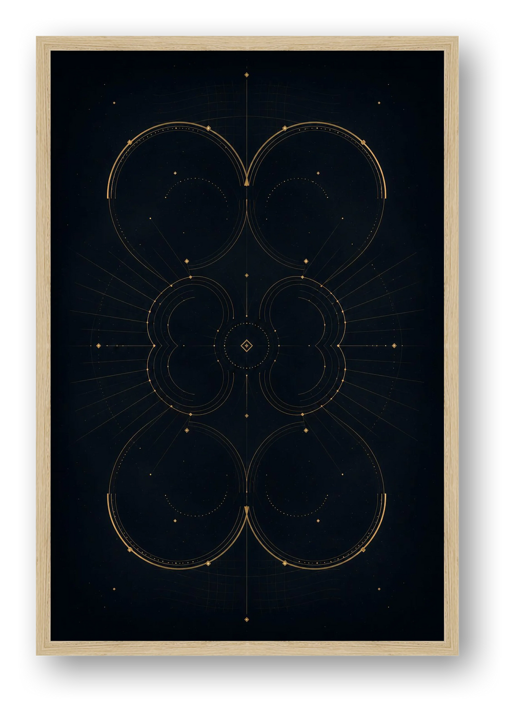 Obsidian Orbit Midnight Atlas — framed