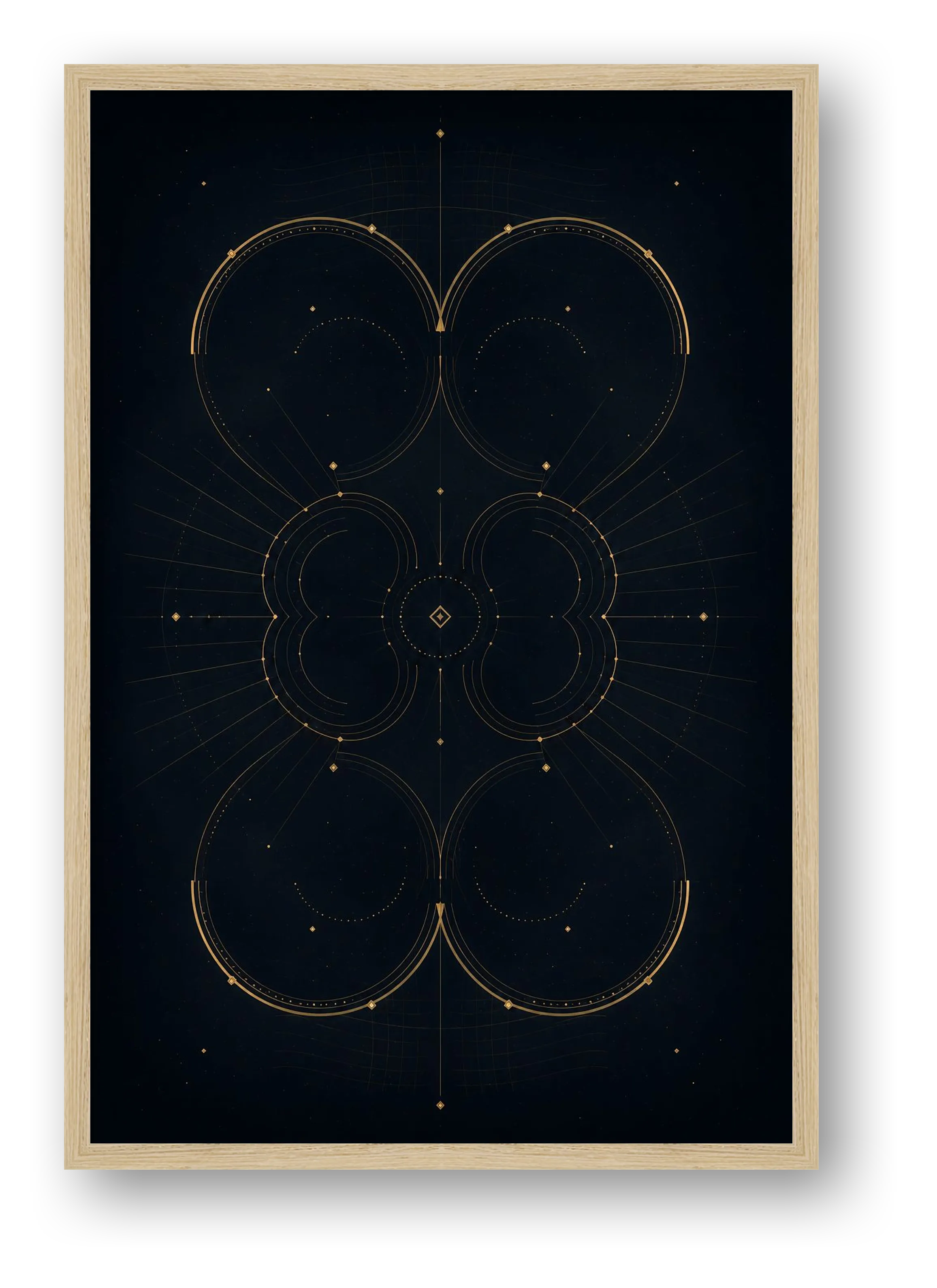 Obsidian Orbit Midnight Atlas — framed