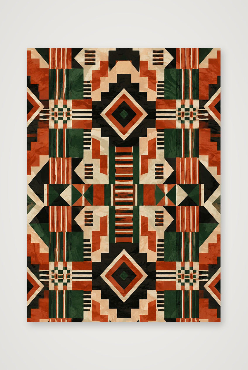 Red Earth Rhythm Pan African Modern — A4 (21×30cm, 8×12") Print only