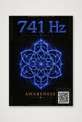 741 Hz Resonant States Frequency Cymatic Fine Art Print — A4 (21×30cm, 8×12") Print only