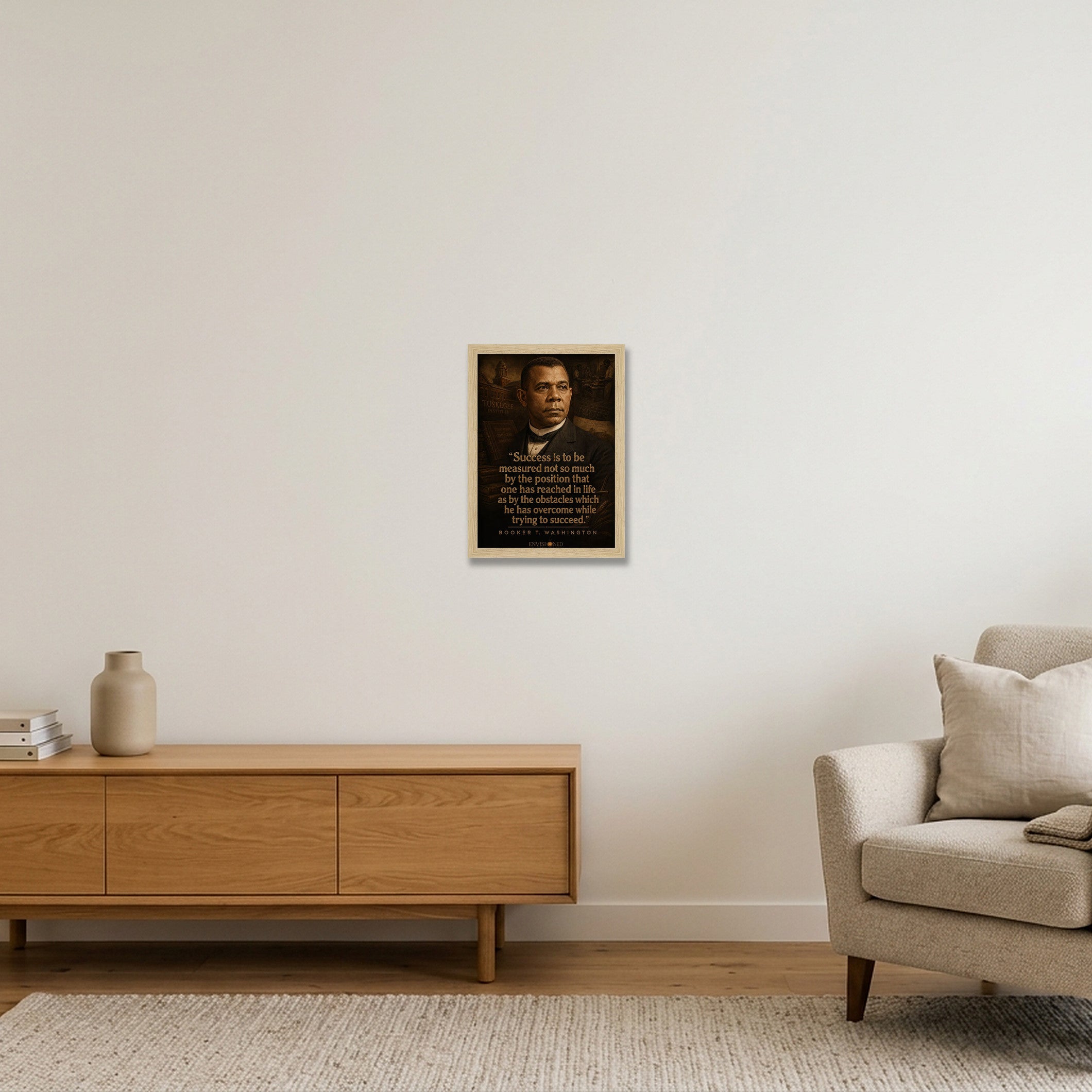 Booker_T_Washington_Legacy_speaks — A4 (21×30cm, 8×12") Oak Frame
