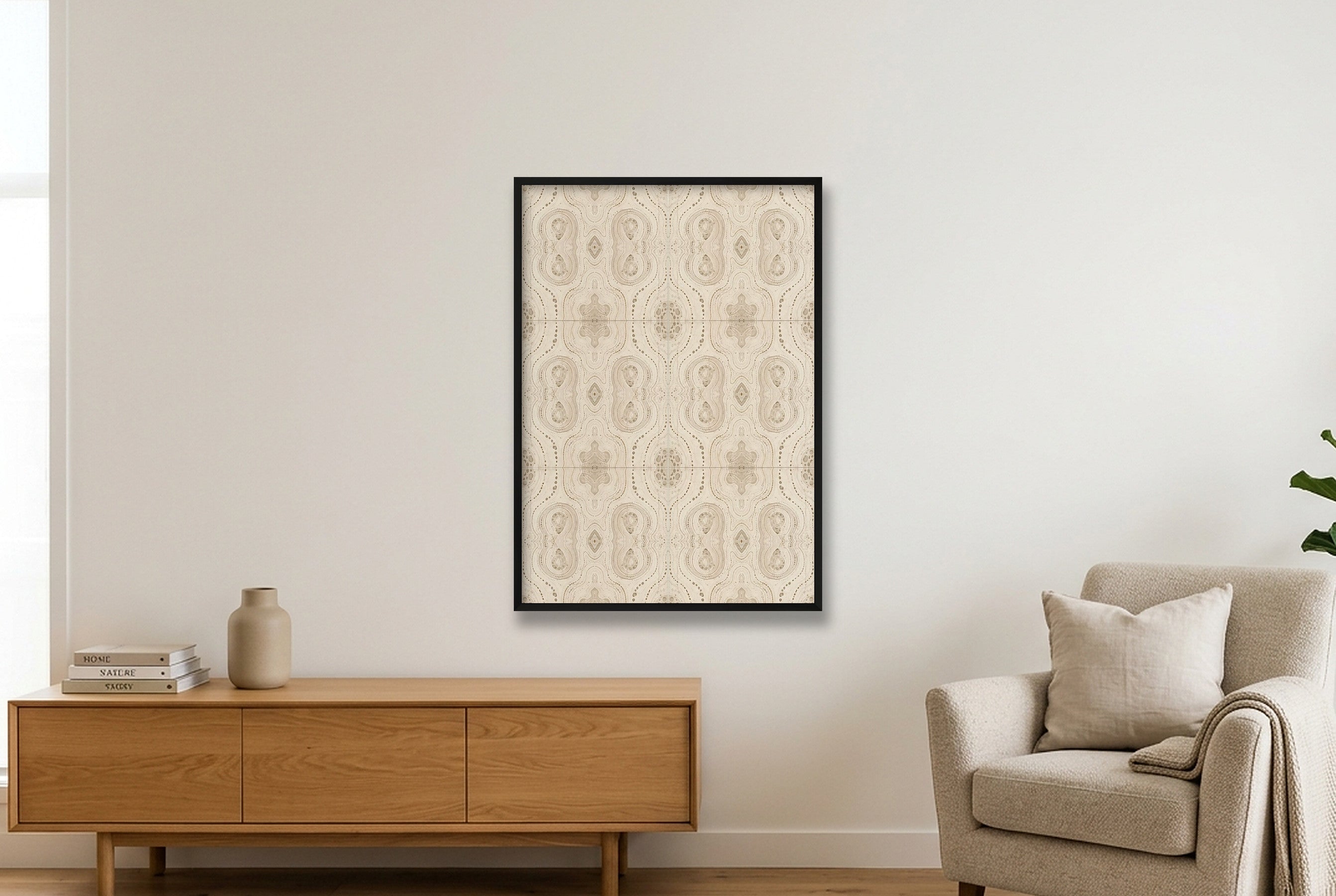 Stone Archive Elephant Memory — 70×100cm, 28×39" Black Frame
