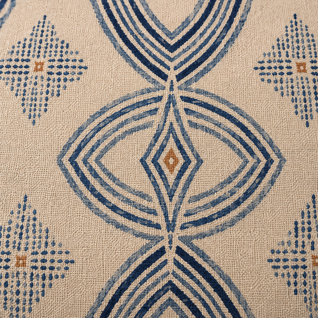 Zebra Rhythm Indigo Weave — Duvet Cover