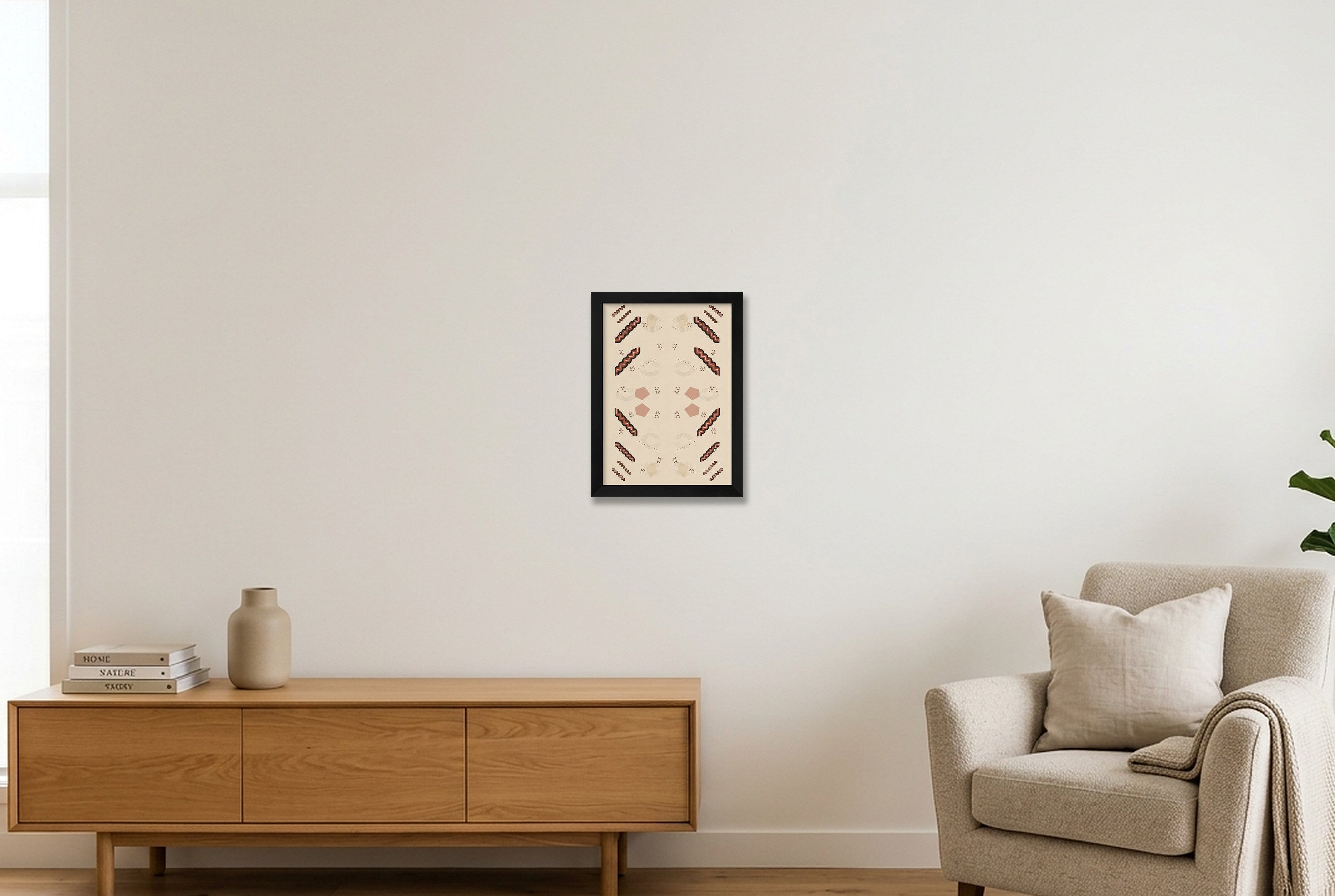 Sankofa Steps Earthline — A4 (21×30cm, 8×12") Black Frame