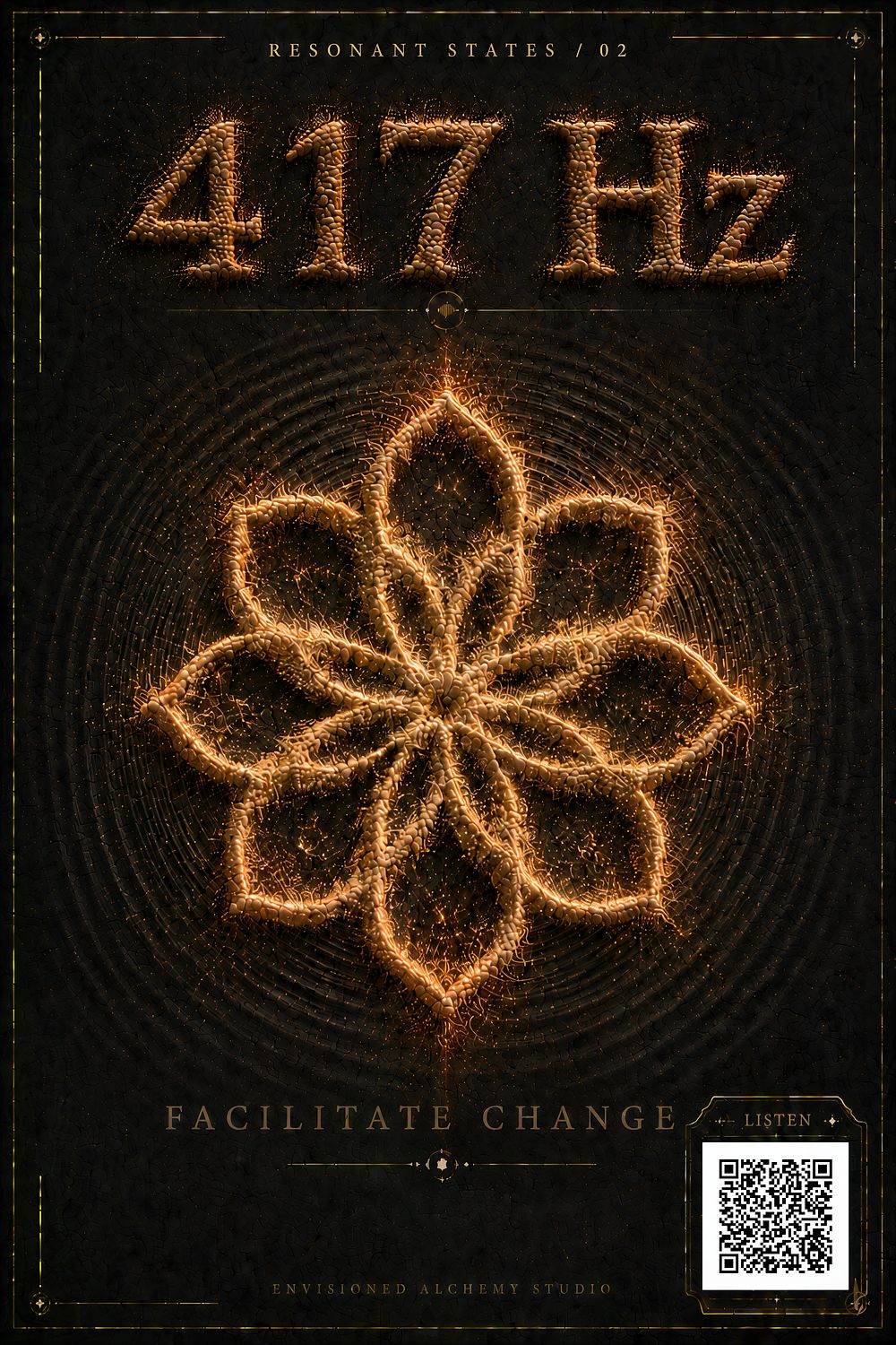 417 Hz Resonant States — Frequency Cymatic Fine Art Print