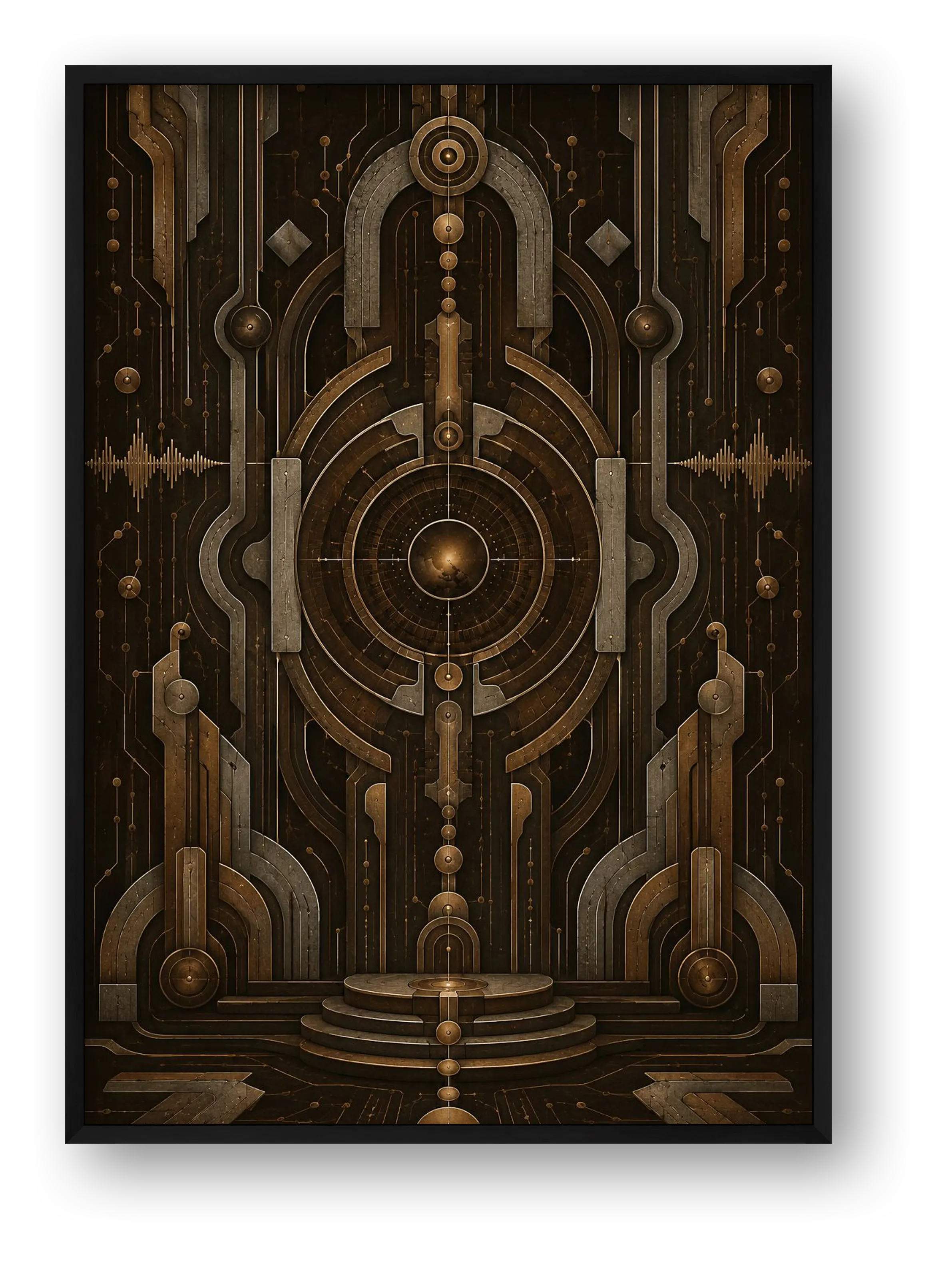 Bronze Portal Afro Future Archive — framed