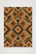 Earth-Tone African Geometric Wall Art, Tribal Textile Giclée Print — Earth Diamond — A4 (21×30cm, 8×12") Print only