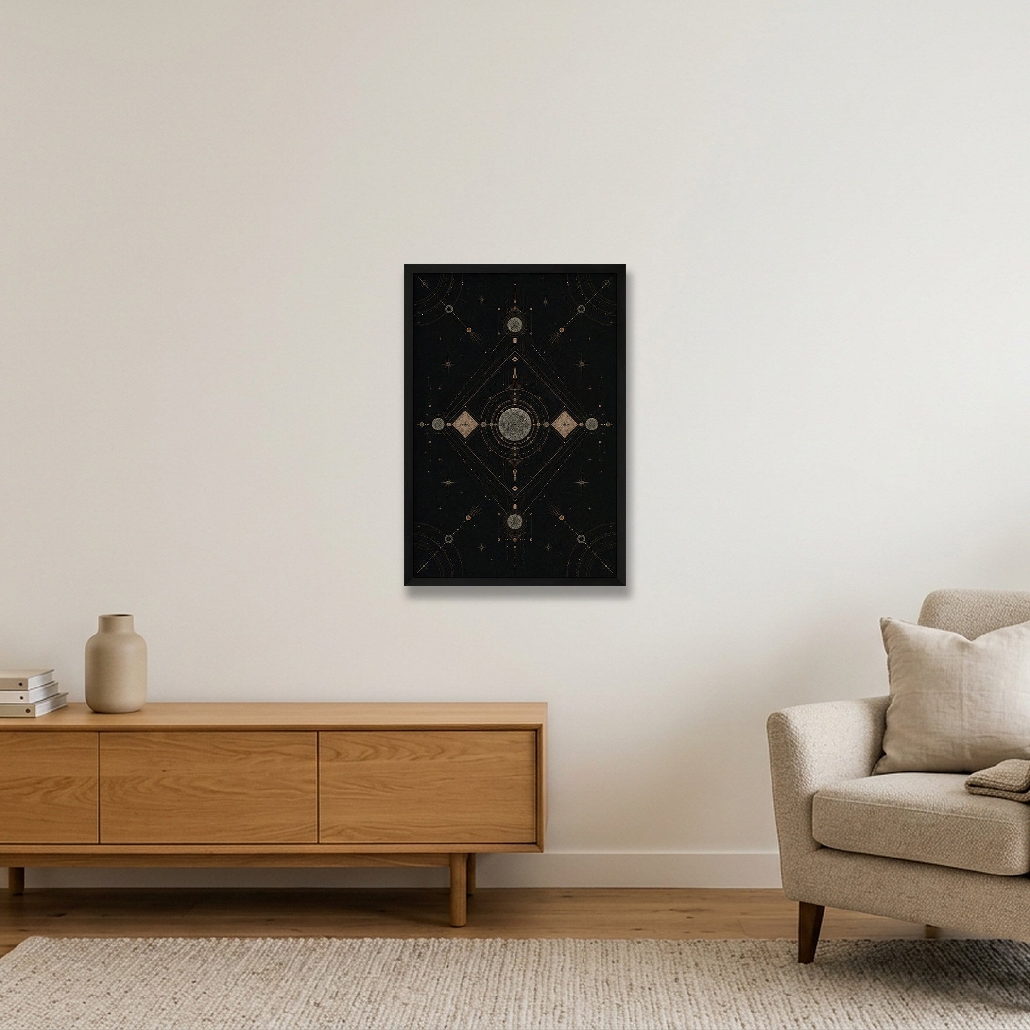 Elemental Axis Sacred Atmosphere — 40×60cm, 16×24" Black Frame