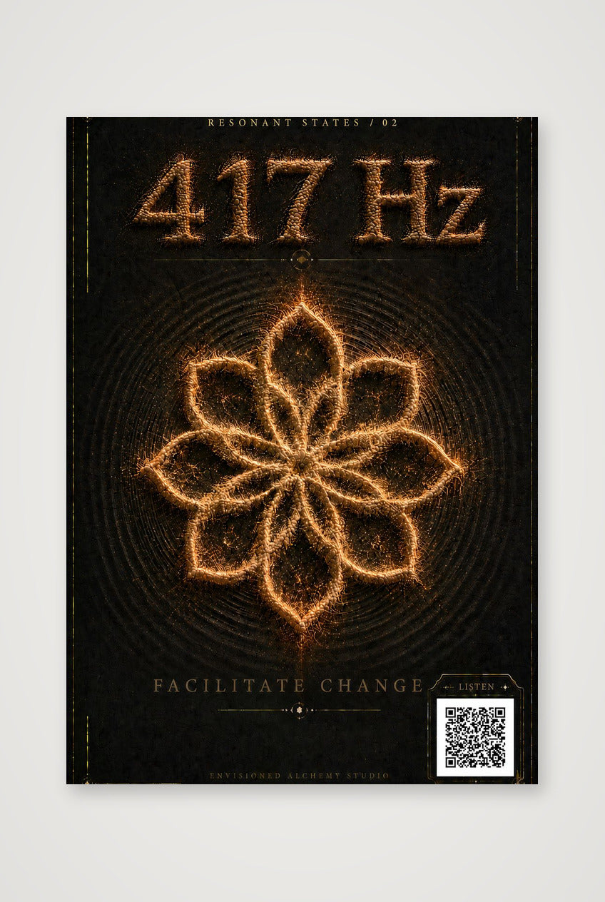417 Hz Resonant States — Frequency Cymatic Fine Art Print — A4 (21×30cm, 8×12") Print only