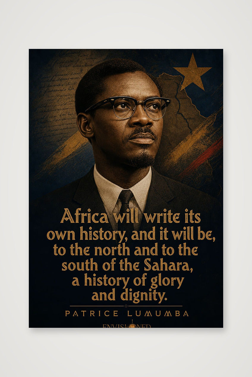 Patrice_Lumumba_Legacy_speaks — 70×100cm, 28×39" Print only