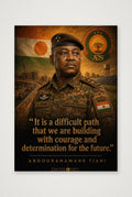 Abdourahamane Tiani Wall Art, Niger Pan-African Giclée Print — Courage and Determination for the Future — A4 (21×30cm, 8×12") Print only
