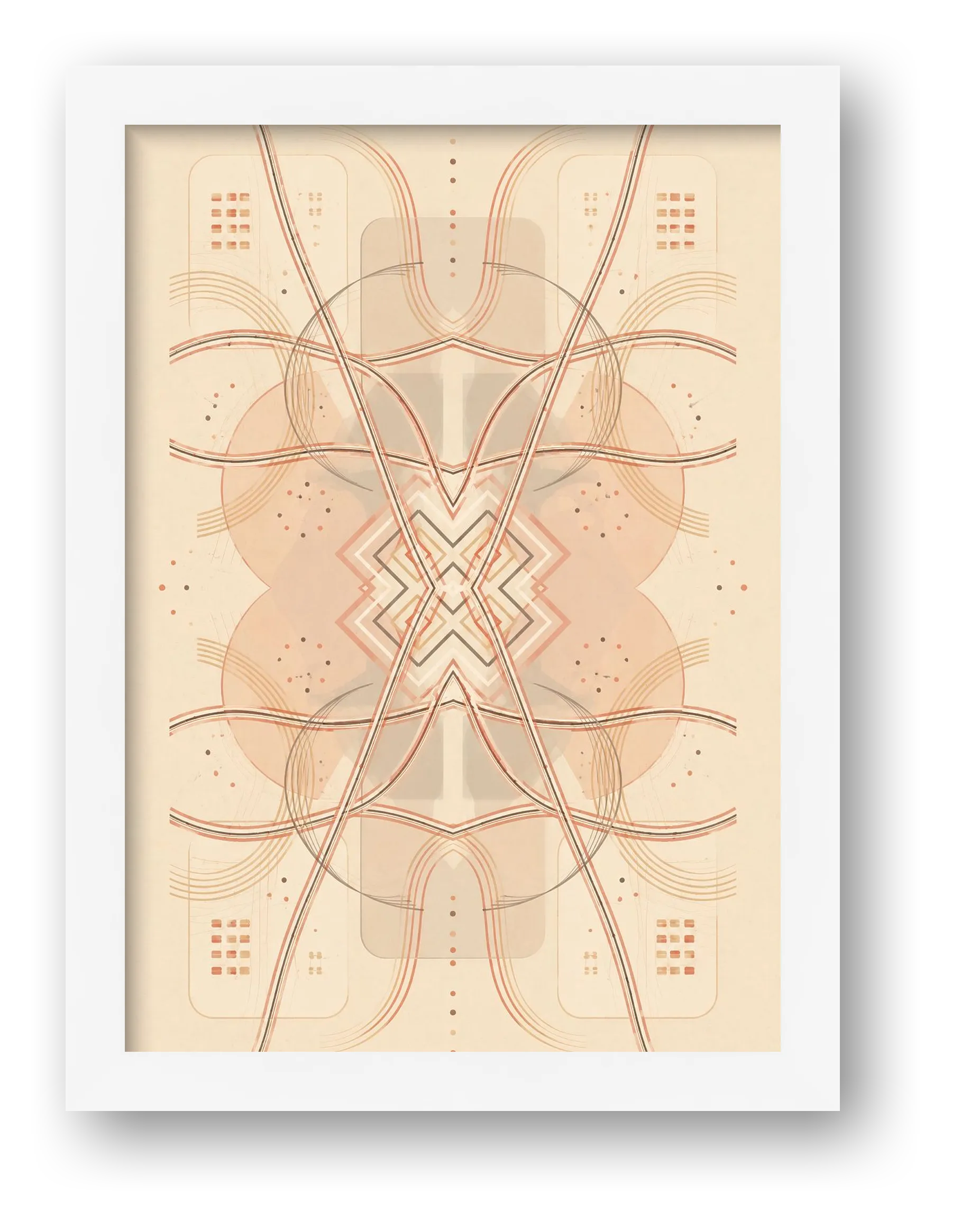 Clay Grid Earthline — framed